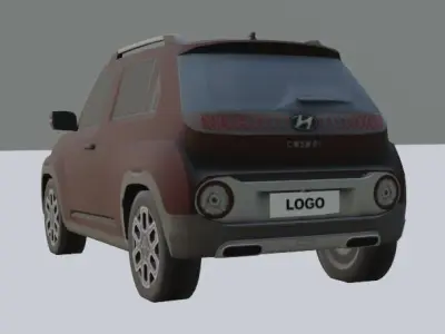 HYUNDAI CASPER LOWPOLY Low-poly 3D model