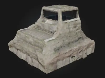 Camouflage Fortress  Concealed Stronghold for Tactical Mastery 3D model