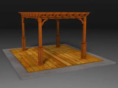 Cherry Pergola 3D model