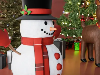 Christmas 3D Model Pack  Low-poly 3D model