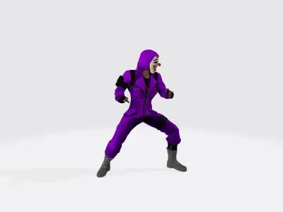 Game Criminal Character Low-poly 3D model