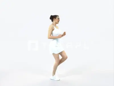 Dream 02M Running Jogging Sports Woman Low-poly 3D model