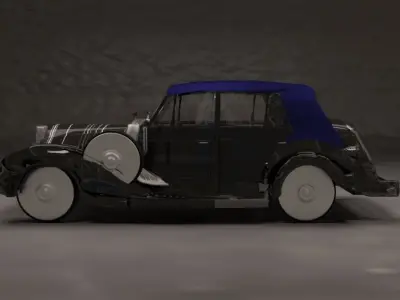 classic car model Low-poly 3D model