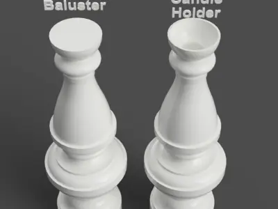 BALUSTER - TABLE LEG - FURNITURE - STAIRS - CANDLE HOLDER 3D print model