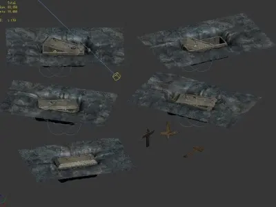 Stone Blood Festival Canyon - Coffin Pit 01 3D model