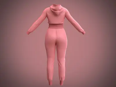 FEMALE TRACKSUIT 3D model