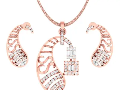 Pendant Earrings combo - 1122 3D print model