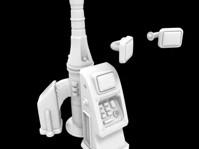 COMMUNICATION ANTENNA - PRINTABLE MODEL - SCI FI Free 3D print model