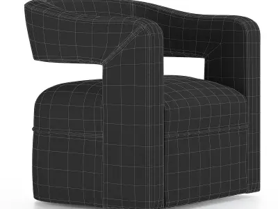 Beahm Swivel Barrel Chair Low-poly 3D model