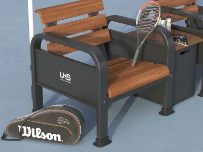 Sport Resting bench Double 2 3D model