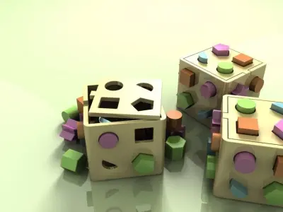 Toy Shape Sorter Box 3D model