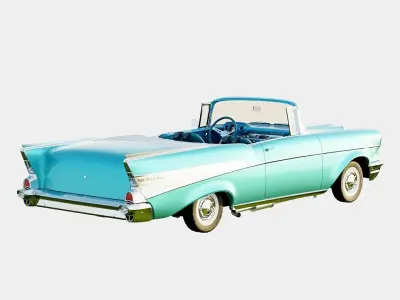 Chevrolet Bel Air 1957 Convertible Low-poly 3D model