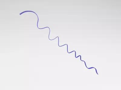 Ribbon v1 003 Low-poly 3D model