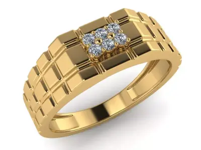 light weight gold diamond rings-C111116SKCH2025979-wt-5-10 3D print model