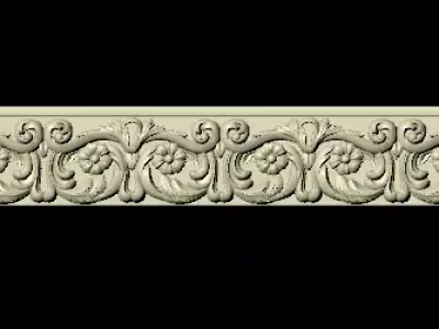 Central decor ornament for furniture 3D model 769