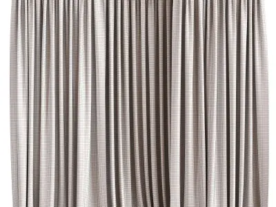 Curtain For interior N086 Low-poly 3D model