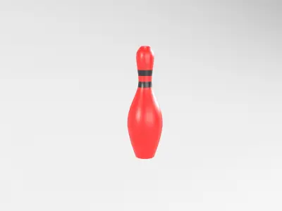 Bowling Pin v1 002 Low-poly 3D model