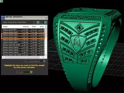 Ring Jewelry model - The V12 Signet for Men  3D print model