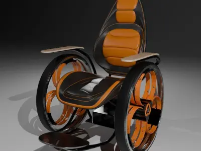 Self Balancing Wheelchair 3D model