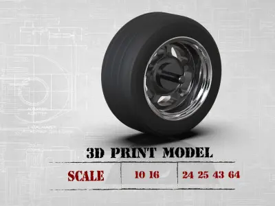 Rims and Tires ready to print STL File 3D printing wheel 3D print model