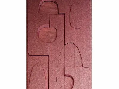 Fabric wall decorate 3D model