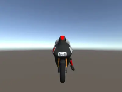 Low Poly Racing Bike With Rider-3 Low-poly 3D model