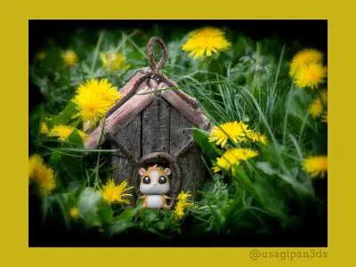 Cute Hamster  3D print model