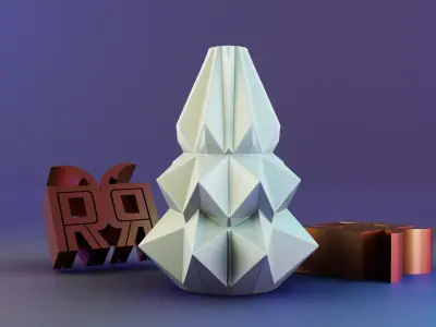 free christmas tree vase decor candle mold Free 3D print model