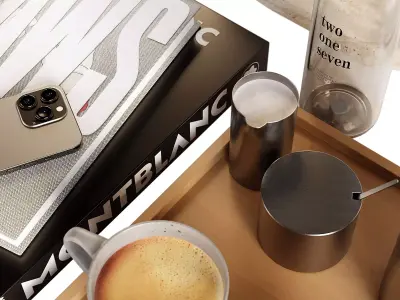 Decorative Set - American Style Neutral Decor - Appel Set 3D model