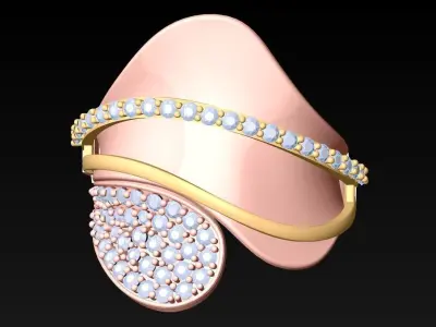 Diamond Ring - Womens Rings - N21154 3D print model