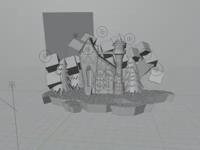 a small fairy-tale house Low-poly 3D model