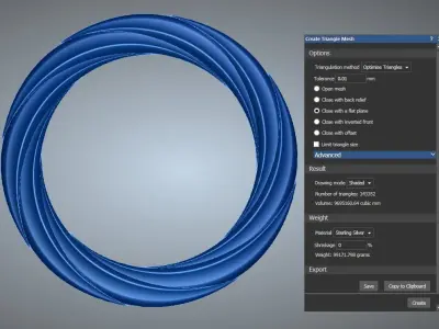 golden circular mirror wood frame decoration 3D print model