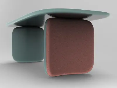 Mare Dining Table Low-poly 3D model