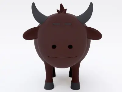 Buffalo 3d model toy bull 3D model