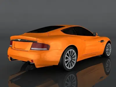 Aston Martin V12 Vanquish Low-poly 3D model