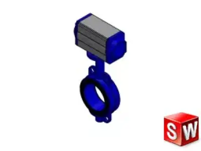 Butterfly Valve DN100 3D print model