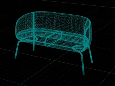 PlusHalle Low Nest Sofa UE4 Low-poly 3D model