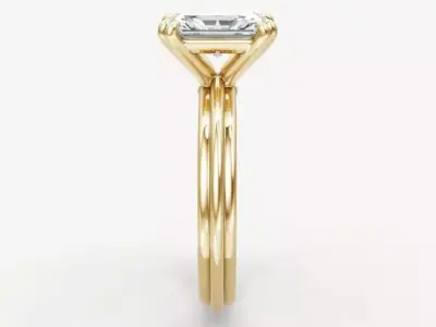 Radiant diamond ring 3D print model