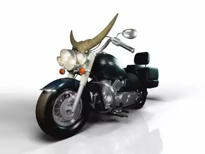 Custom Motorcycle 650cc 3D model