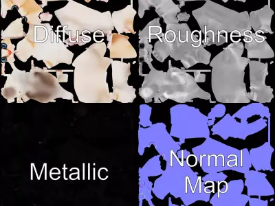 BlueEyed Kitten model pack Low-poly 3D model