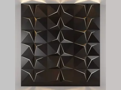 3d panel 09 Low-poly 3D model