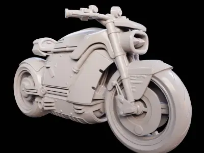 Starflare SciFi Motorcycle 3D Printable Model 3D print model