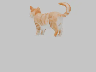CAT MODEL Low-poly 3D model get
