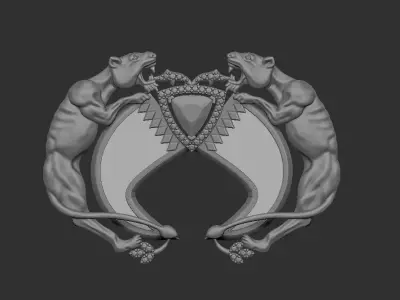 jaguar nail pendant II NAIL PENDENT  3D print model