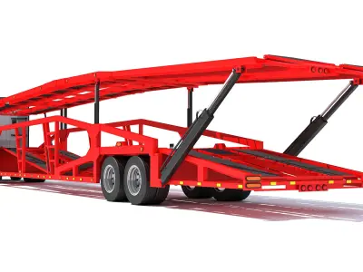 Car Transporter Semi Truck 3D model