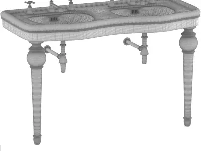  Drummonds double-Windemere-china wash basin 3D model