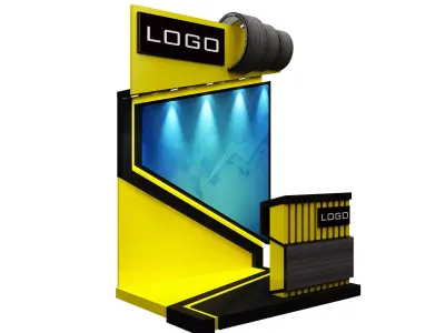 Booth Exhibition Stand a614 3D model