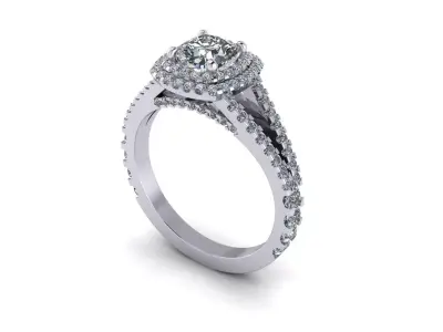 Diamond Women Ring R14 3D print model