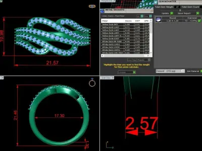 Jewelry Diamond Ring 3D Print Model 3D print model 16