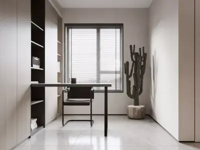 Modern living room dining room interior scenes 430 3D model